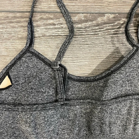 NWT Grey Seamless Workout Set-Spaghetti Strap Sports Bra & High-Waisted Shorts - Picture 5 of 5